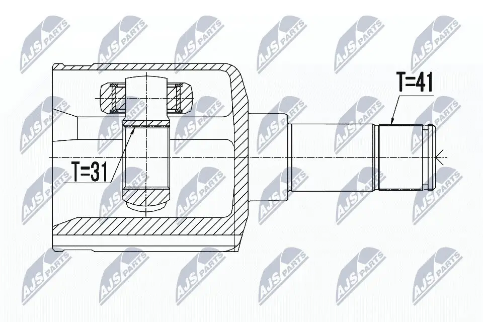 Gelenksatz, Antriebswelle Vorderachse links NTY NPW-FR-061