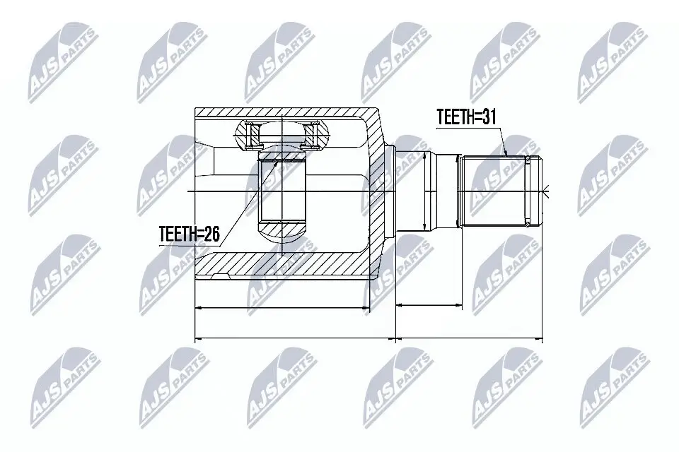 Gelenksatz, Antriebswelle NTY NPW-FR-065