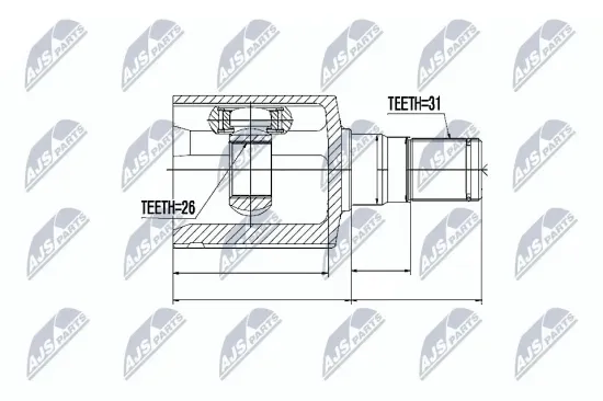 Gelenksatz, Antriebswelle NTY NPW-FR-065 Bild Gelenksatz, Antriebswelle NTY NPW-FR-065