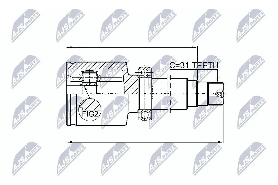 Gelenksatz, Antriebswelle NTY NPW-FR-066