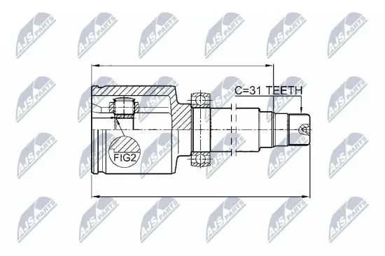 Gelenksatz, Antriebswelle NTY NPW-FR-066 Bild Gelenksatz, Antriebswelle NTY NPW-FR-066