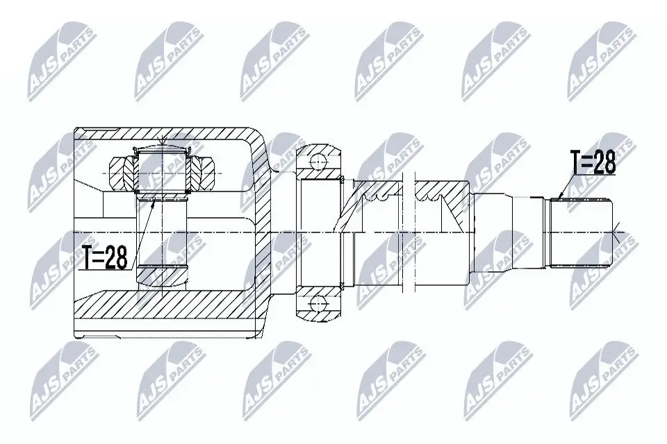 Gelenksatz, Antriebswelle NTY NPW-FR-069