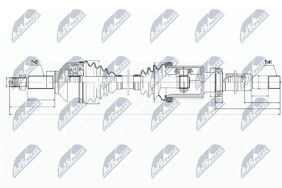 Antriebswelle NTY NPW-FR-076