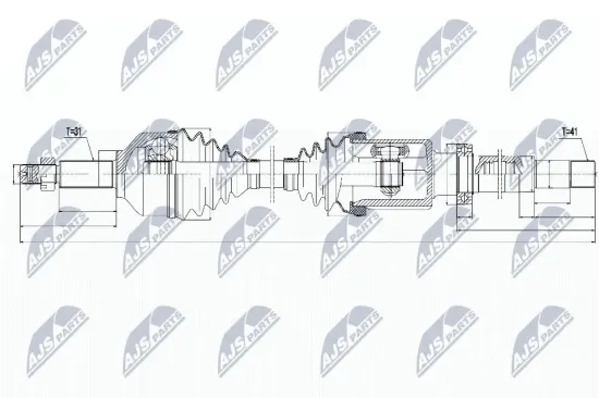 Antriebswelle NTY NPW-FR-076 Bild Antriebswelle NTY NPW-FR-076