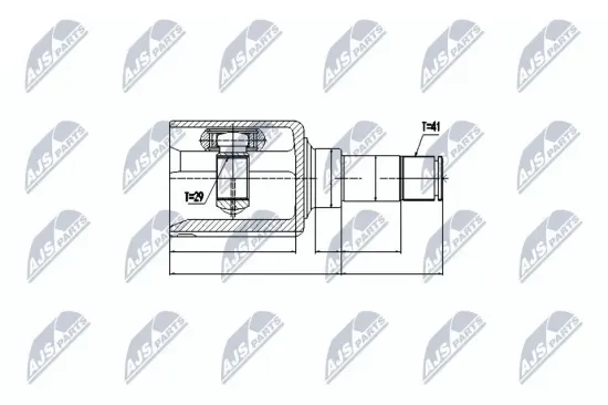 Gelenksatz, Antriebswelle NTY NPW-FR-077 Bild Gelenksatz, Antriebswelle NTY NPW-FR-077