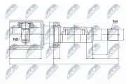 Gelenksatz, Antriebswelle NTY NPW-FR-078