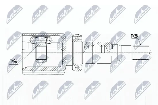 Gelenksatz, Antriebswelle NTY NPW-FR-085 Bild Gelenksatz, Antriebswelle NTY NPW-FR-085