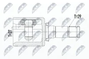 Gelenksatz, Antriebswelle NTY NPW-FR-087