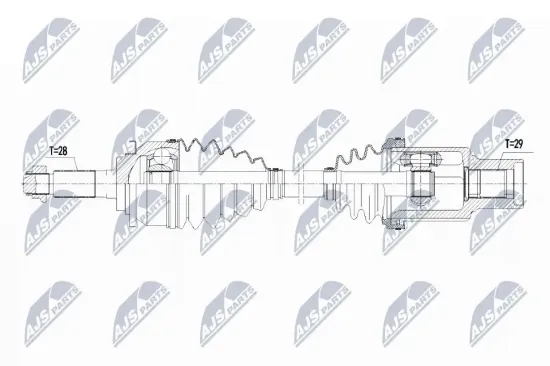 Antriebswelle NTY NPW-FR-090 Bild Antriebswelle NTY NPW-FR-090