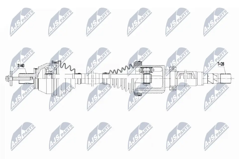 Antriebswelle Vorderachse rechts NTY NPW-FR-094