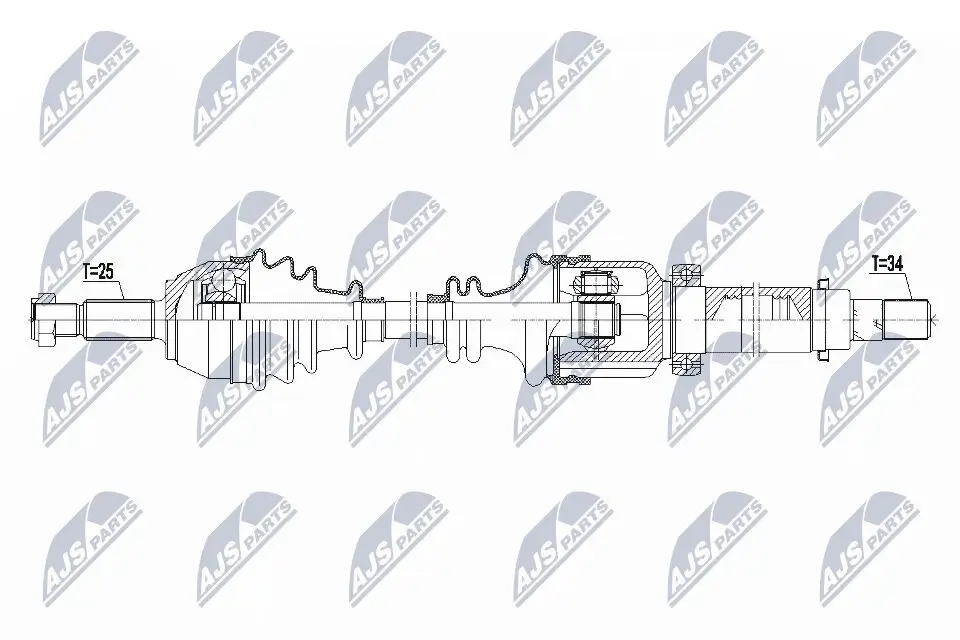 Antriebswelle Vorderachse rechts NTY NPW-FR-105