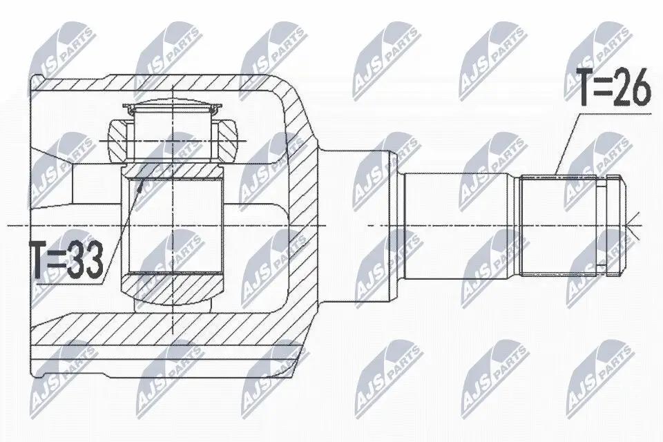 Gelenksatz, Antriebswelle Vorderachse links NTY NPW-FR-110
