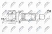 Gelenksatz, Antriebswelle Vorderachse rechts NTY NPW-FR-112