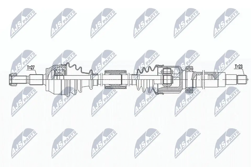 Antriebswelle Vorderachse rechts NTY NPW-FR-113