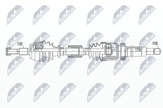 Antriebswelle Vorderachse rechts NTY NPW-FR-113 Bild Antriebswelle Vorderachse rechts NTY NPW-FR-113