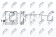 Gelenksatz, Antriebswelle NTY NPW-FR-114