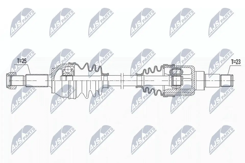 Antriebswelle Vorderachse links NTY NPW-FR-119