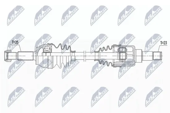 Antriebswelle Vorderachse links NTY NPW-FR-119 Bild Antriebswelle Vorderachse links NTY NPW-FR-119