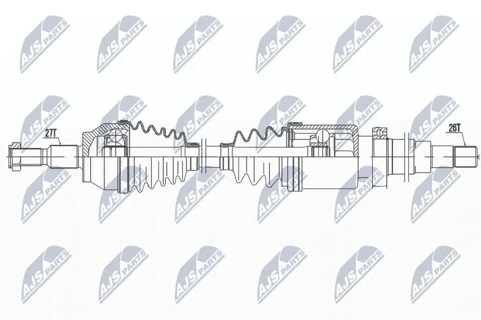 Antriebswelle Vorderachse rechts NTY NPW-FR-131