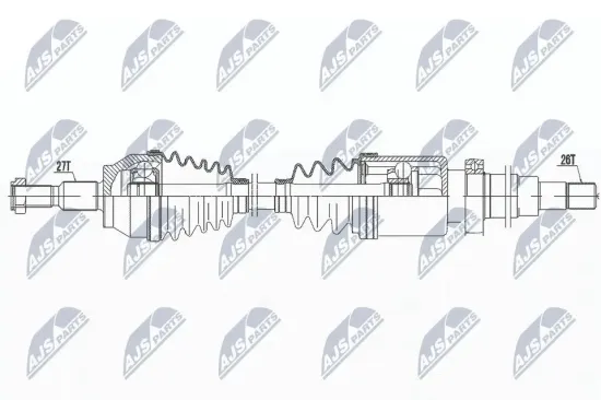 Antriebswelle Vorderachse rechts NTY NPW-FR-131 Bild Antriebswelle Vorderachse rechts NTY NPW-FR-131