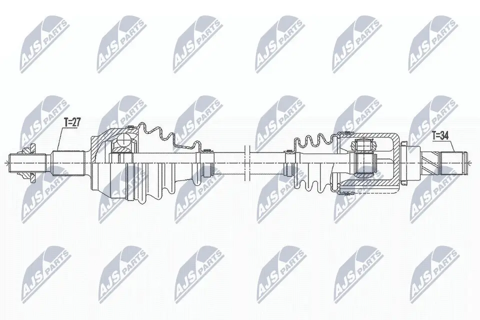 Antriebswelle Vorderachse links NTY NPW-FR-139