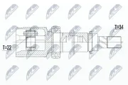 Gelenksatz, Antriebswelle Vorderachse rechts NTY NPW-FR-142