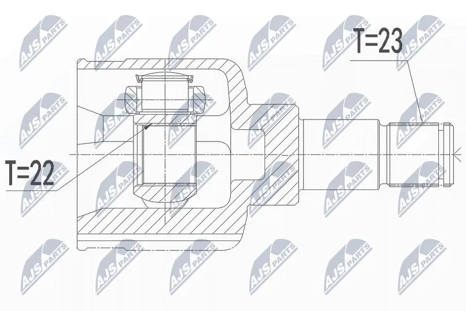 Gelenksatz, Antriebswelle Vorderachse NTY NPW-FR-144