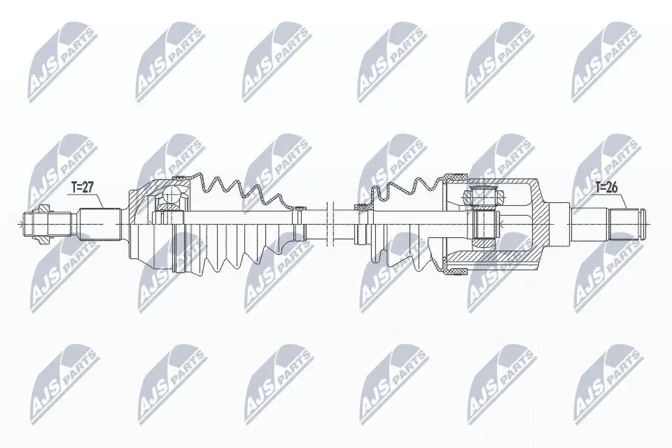Antriebswelle Vorderachse links NTY NPW-FR-147