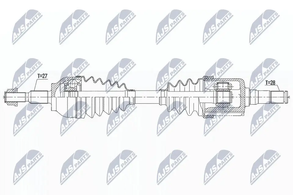 Antriebswelle Vorderachse links NTY NPW-FR-161