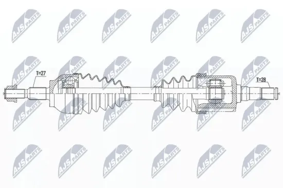 Antriebswelle Vorderachse links NTY NPW-FR-161 Bild Antriebswelle Vorderachse links NTY NPW-FR-161