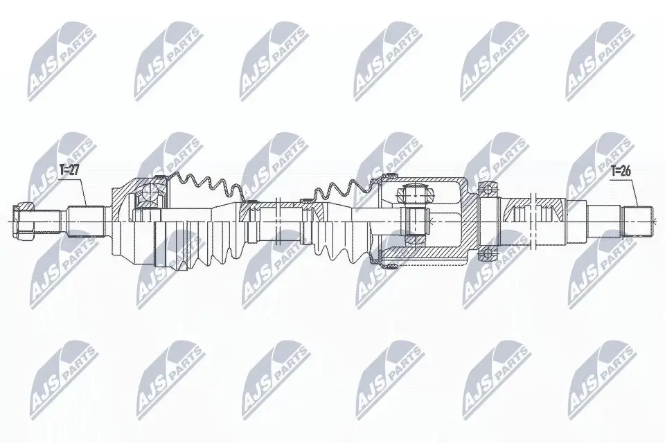 Antriebswelle Vorderachse rechts NTY NPW-FR-163