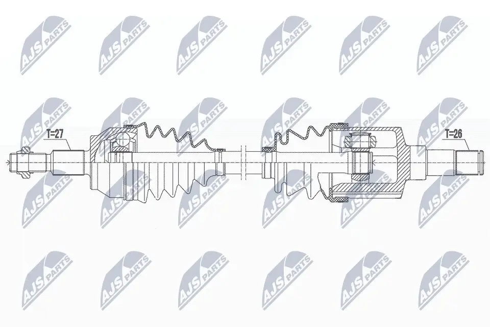 Antriebswelle Vorderachse links NTY NPW-FR-164