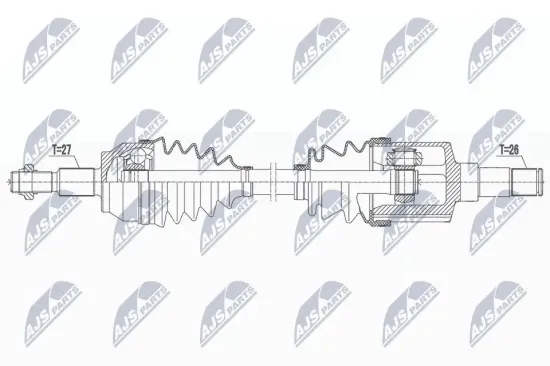 Antriebswelle Vorderachse links NTY NPW-FR-164 Bild Antriebswelle Vorderachse links NTY NPW-FR-164