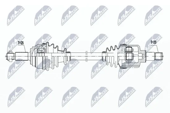 Antriebswelle Vorderachse links NTY NPW-FR-167 Bild Antriebswelle Vorderachse links NTY NPW-FR-167