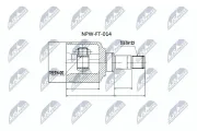 Gelenksatz, Antriebswelle NTY NPW-FT-014