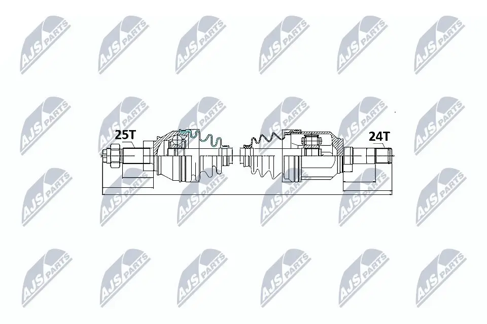 Antriebswelle Vorderachse links NTY NPW-FT-016