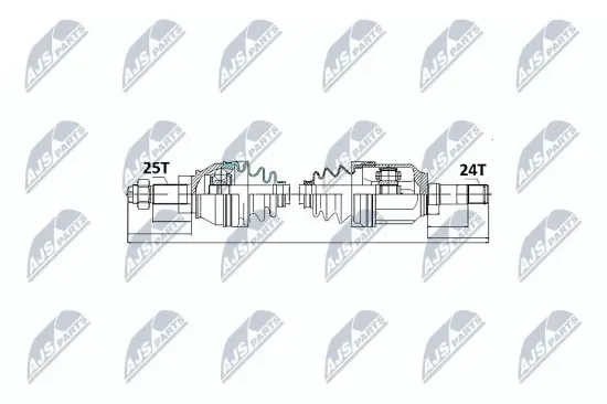 Antriebswelle Vorderachse links NTY NPW-FT-016 Bild Antriebswelle Vorderachse links NTY NPW-FT-016