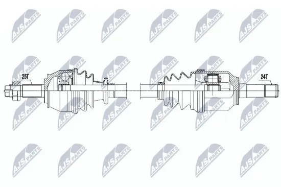 Antriebswelle Vorderachse links Vorderachse NTY NPW-FT-021 Bild Antriebswelle Vorderachse links Vorderachse NTY NPW-FT-021