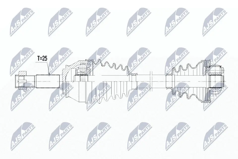 Antriebswelle Vorderachse rechts NTY NPW-FT-023