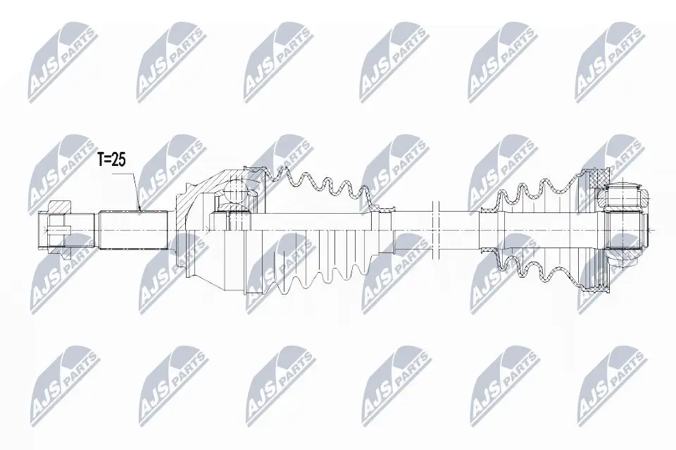Antriebswelle Vorderachse links NTY NPW-FT-025
