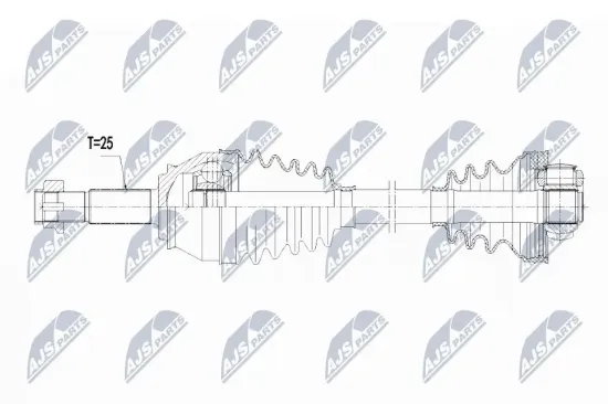 Antriebswelle Vorderachse links NTY NPW-FT-025 Bild Antriebswelle Vorderachse links NTY NPW-FT-025