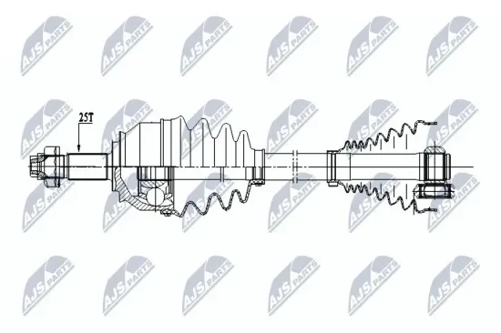 Antriebswelle Vorderachse rechts NTY NPW-FT-033 Bild Antriebswelle Vorderachse rechts NTY NPW-FT-033