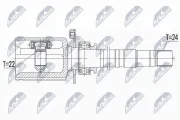 Gelenksatz, Antriebswelle NTY NPW-FT-042