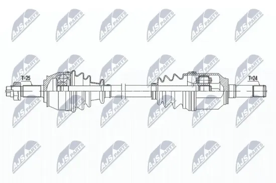 Antriebswelle Vorderachse links NTY NPW-FT-047 Bild Antriebswelle Vorderachse links NTY NPW-FT-047