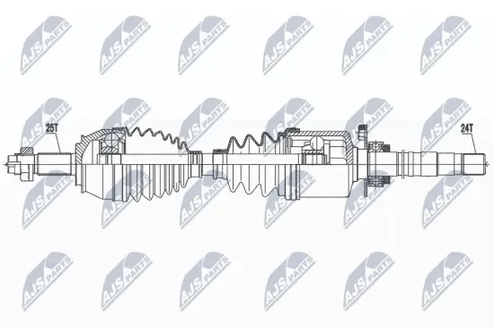 Antriebswelle Vorderachse rechts NTY NPW-FT-053 Bild Antriebswelle Vorderachse rechts NTY NPW-FT-053