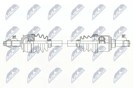 Antriebswelle Vorderachse links NTY NPW-FT-060 Bild Antriebswelle Vorderachse links NTY NPW-FT-060