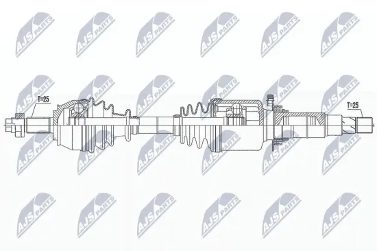 Antriebswelle Vorderachse rechts NTY NPW-FT-067 Bild Antriebswelle Vorderachse rechts NTY NPW-FT-067
