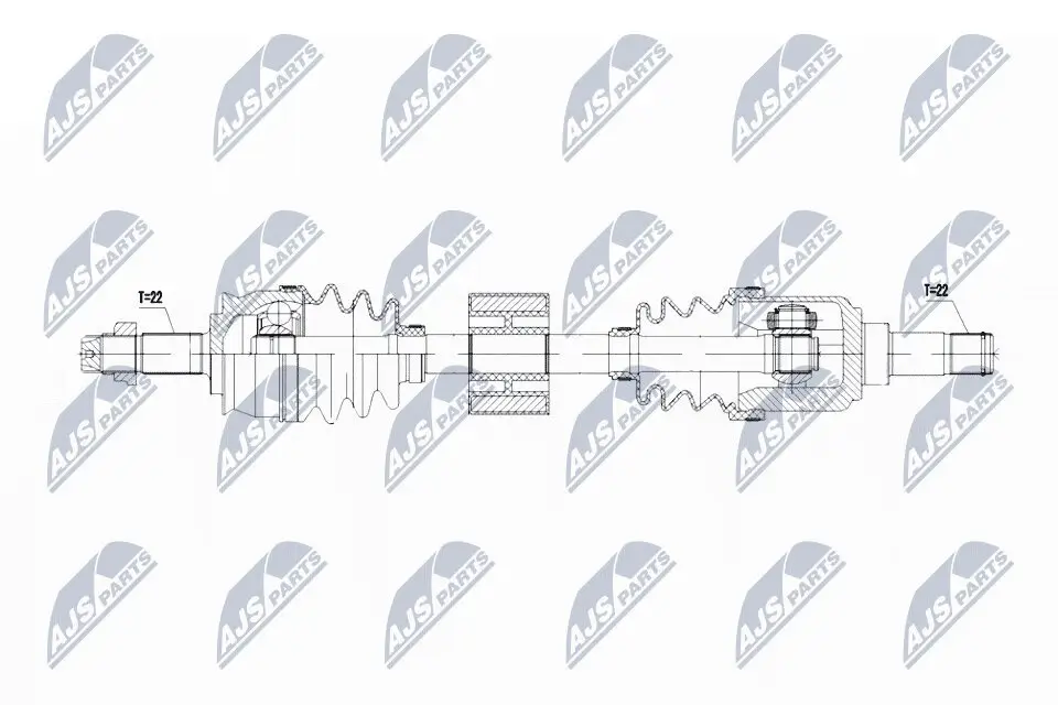 Antriebswelle Vorderachse rechts NTY NPW-FT-069