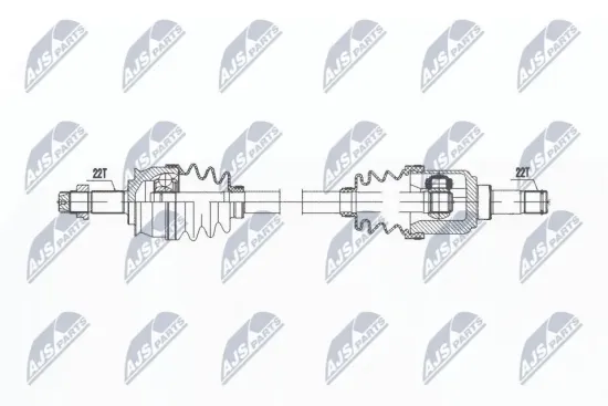 Antriebswelle Vorderachse links NTY NPW-FT-073 Bild Antriebswelle Vorderachse links NTY NPW-FT-073