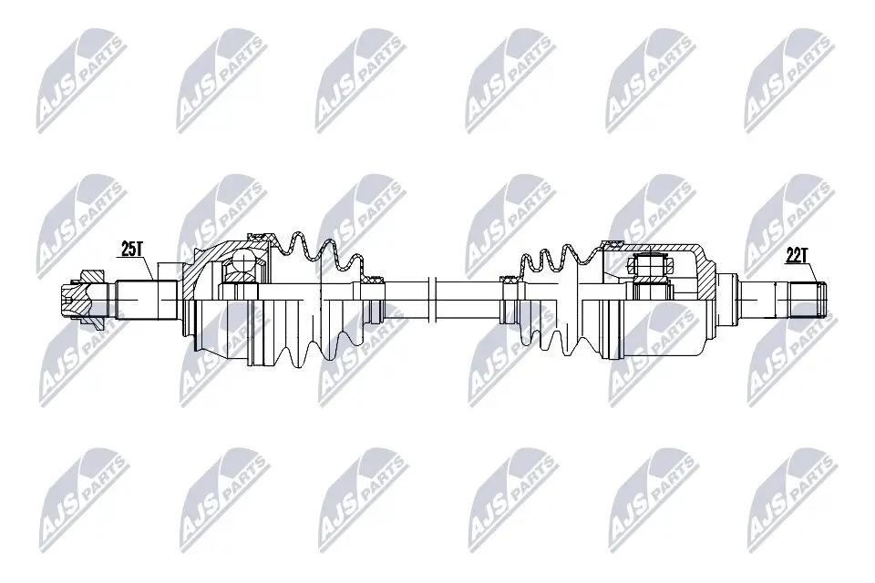 Antriebswelle Vorderachse links NTY NPW-FT-083